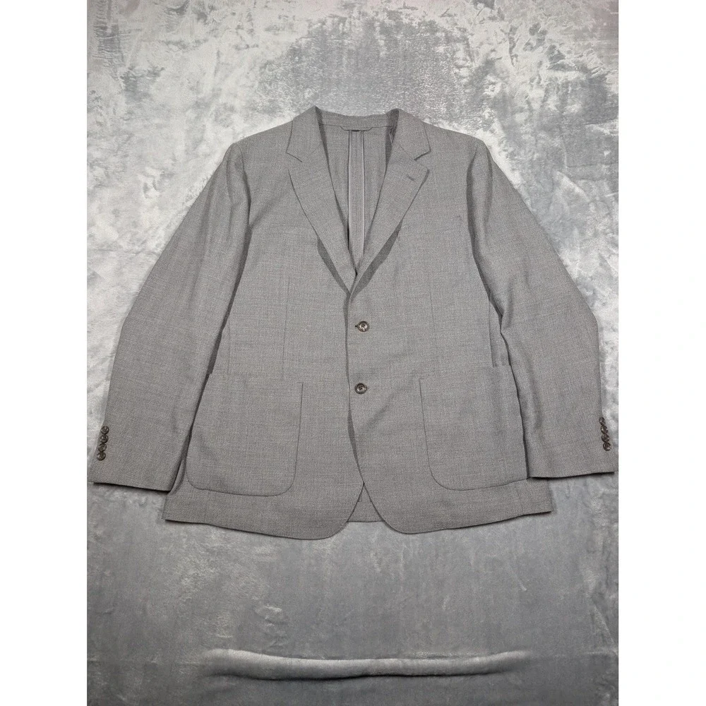 Bonobos Sport Coat Mens 48R Gray Italian Wool Slim Fit Marzotto Jacket